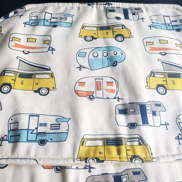 Vintage Handmade Camper Placemats 4pc set Retro RV Print Canvas Cotton Cottagey - Picture 3 of 6